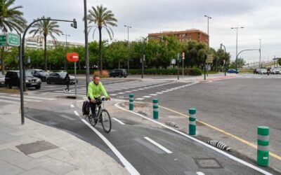 Un nuevo carril bici en Valencia conecta la carrera de Malilla con el sur de la ciudad