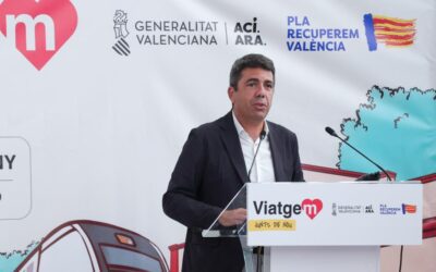 Mazón resalta la puesta en servicio de toda la red de Metrovalencia “en solo 8 meses” como “un gran hito” para avanzar en el bienestar social tras las riadas